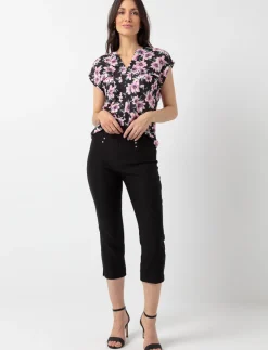 Pull-on Straight-Leg Capri