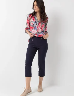 Pull-on Straight-Leg Capri