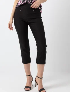 Pull-on Straight-Leg Capri