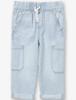 Pull-On Wide-Leg Jeans