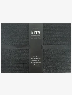 Rectangular Faux Leather Placemats - Pack of 4