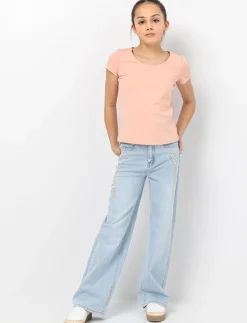 Regular Waist Wide-Leg Jeans - Teen Girls