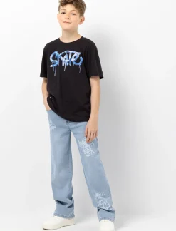 Regular-rise Jeans with Graphic Details