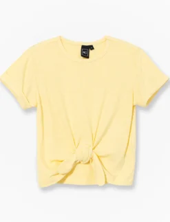 Ribbed Crew Neck T-Shirt - Little Girls
