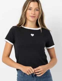 Ribbed Embroidered Crop Top