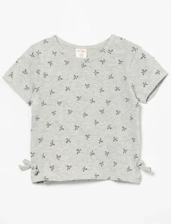 Ribbed Knot T-shirt with Slits - Baby Girl