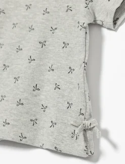 Ribbed Knot T-shirt with Slits - Baby Girl