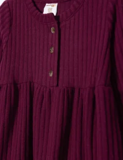 Ribbed Long-Sleeve Dress - Little Girl