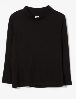 Ribbed Mock-neck T-shirt - Little Girl