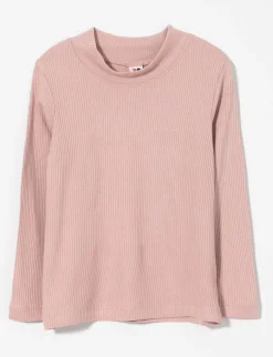 Ribbed Mock-neck T-shirt - Little Girl
