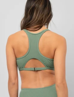 Ribbed Racerback Bikini Top