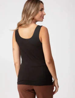 Ribbed Scoop-neck Tank Top