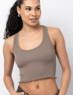 Ribbed Seamless Racerback Tank Top
