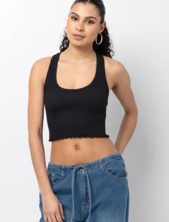 Ribbed Seamless Racerback Tank Top