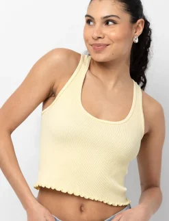 Ribbed Seamless Racerback Tank Top