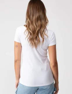 Ribbed Short-sleeve T-shirt