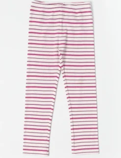 Ribbed Striped Leggings - Little Girl