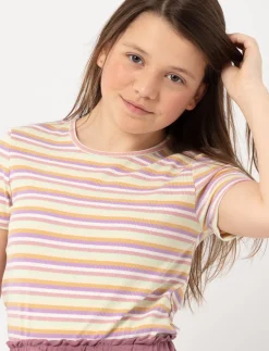 Ribbed Striped T-shirt - Teen Girl