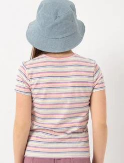 Ribbed Striped T-shirt - Teen Girl