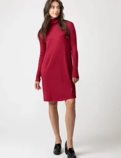 Ribbed Turtleneck Dress