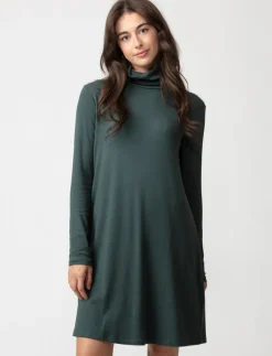 Ribbed Turtleneck Dress