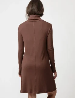 Ribbed Turtleneck Dress