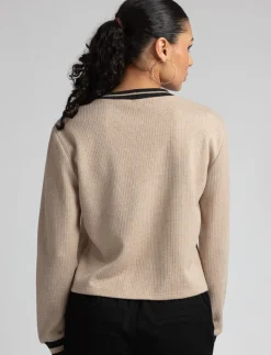 Ribbed Varsity Cardigan