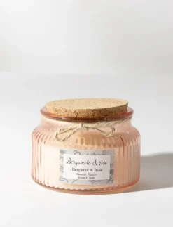 Rose and Bergamot Scented Candle