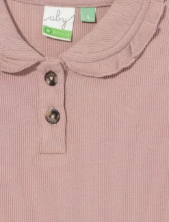 Ruffle Collar T-shirt with Lettuce Hem - Little Girl