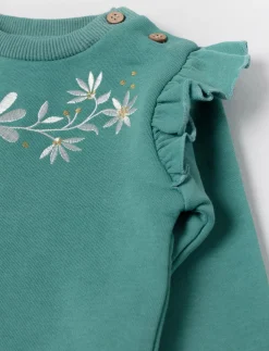 Ruffled Floral Sweatshirt - Baby Girl