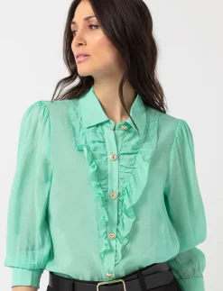 Ruffled Sheer Shirt