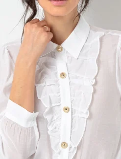 Ruffled Sheer Shirt