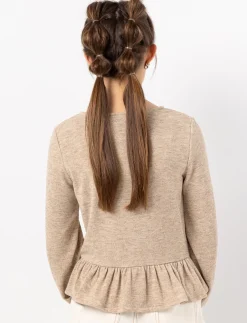 Ruffled Sweater with decorative Bows