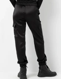 Satin Cargo Pants