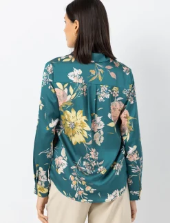 Satin Floral Print Shirt
