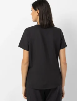 Scrub Top with Pockets and V-Neck