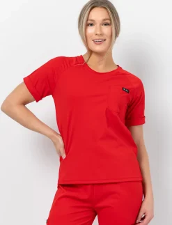 Scrub Top with Side Slits