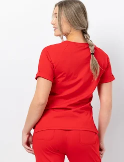 Scrub Top with Side Slits