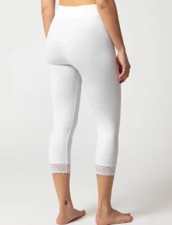 Seamless Capri Leggings with Lace
