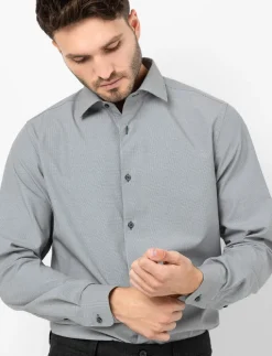 Semi-fitted Printed Dress Shirt
