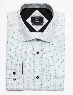 Semi-fitted Printed Dress Shirt