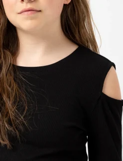 Semi-fitted T-Shirt with Open Shoulders