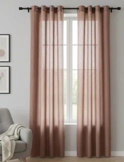 Semi-sheer Linen-look Curtains