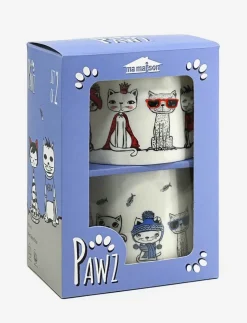 Set of 2 Fine Porcelain Cat Mugs