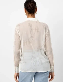 Sheer Horse Print Shirt