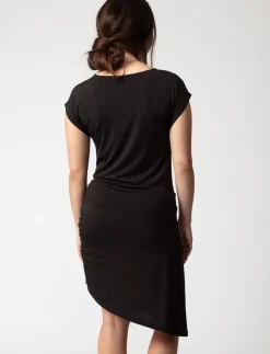 Shirred Asymmetrical Dress