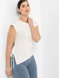 Shirred Asymmetrical T-shirt