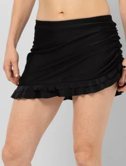 Shirred Skirt Bikini Bottom