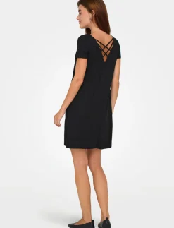 Short Dress with Criss-cross Detail
