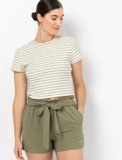 Short with Elasticated Waist & Tie Belt